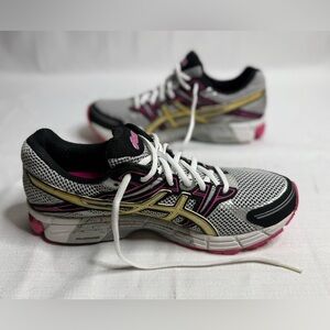 ASICS GT-1000 Women's Size 12 Running Shoes Gray/Pink/Black #T2L6N